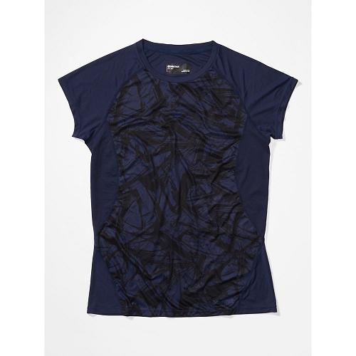 Marmot Crystal T-Shirts For Womens Navy SMZ862970